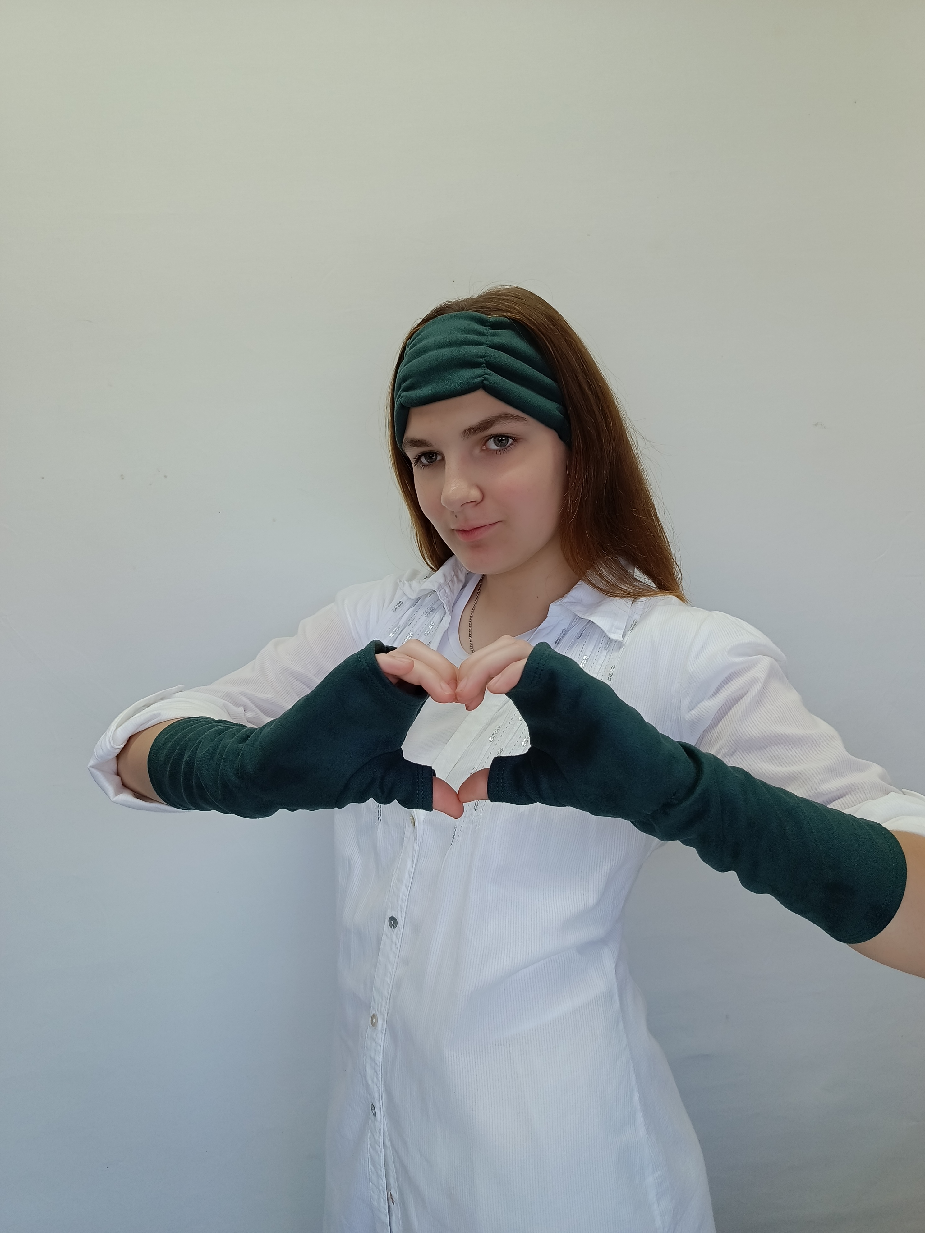 Перчатки без пальцев, МИТЕНКИ длинные "Макси"