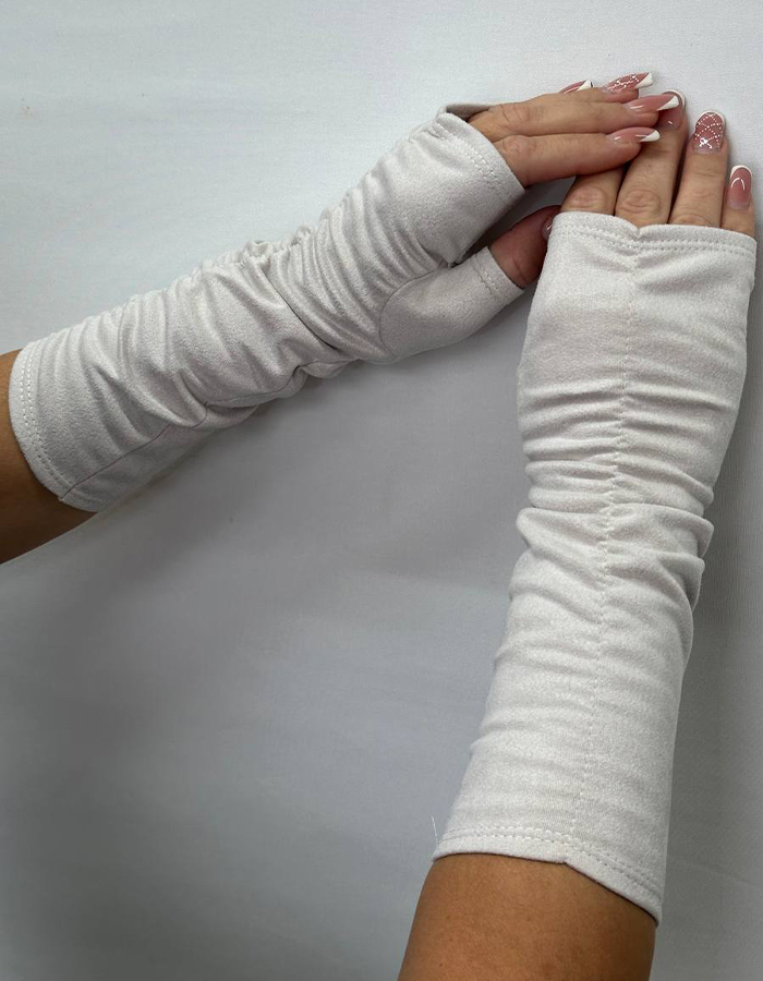 Перчатки без пальцев, МИТЕНКИ удлиненные "Миди"