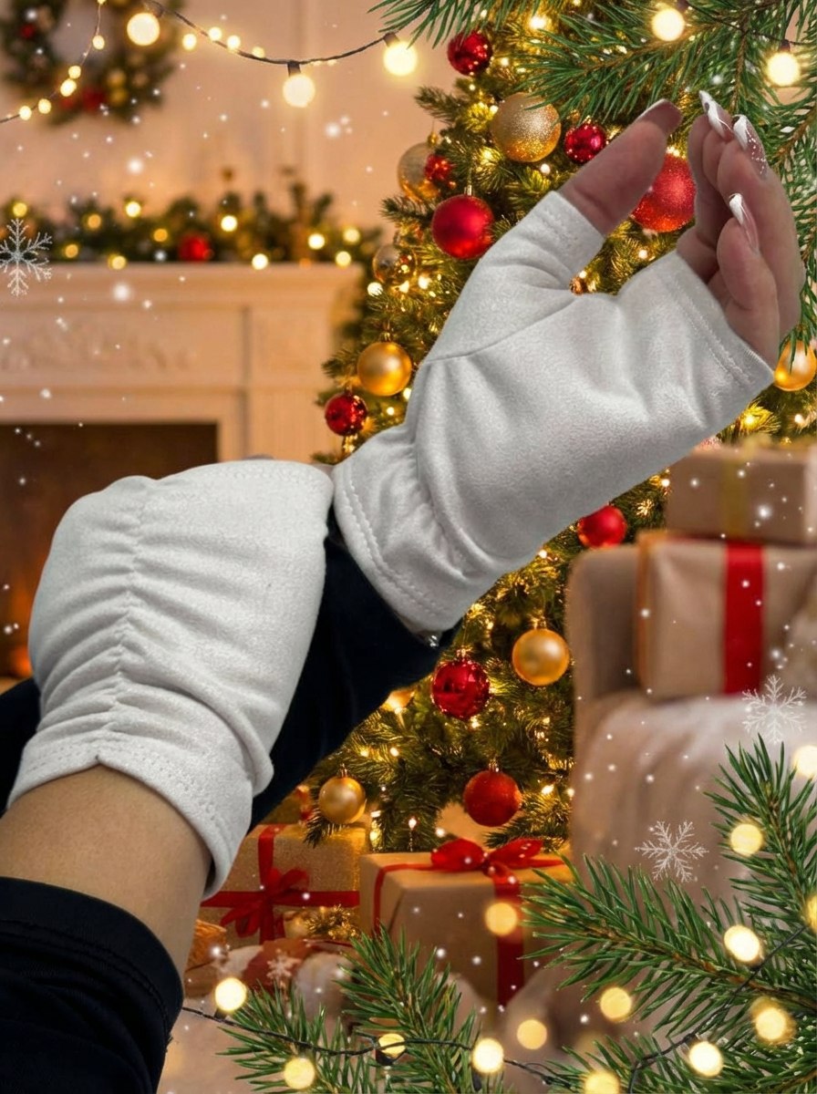 Перчатки митенки женские цвет светло бежевый